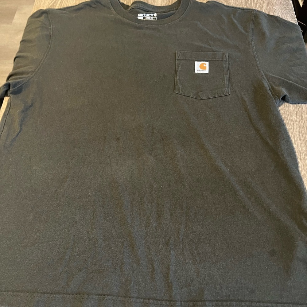 Carhartt K87 loose fit heavyweight pocket Men's Olive Green Tee